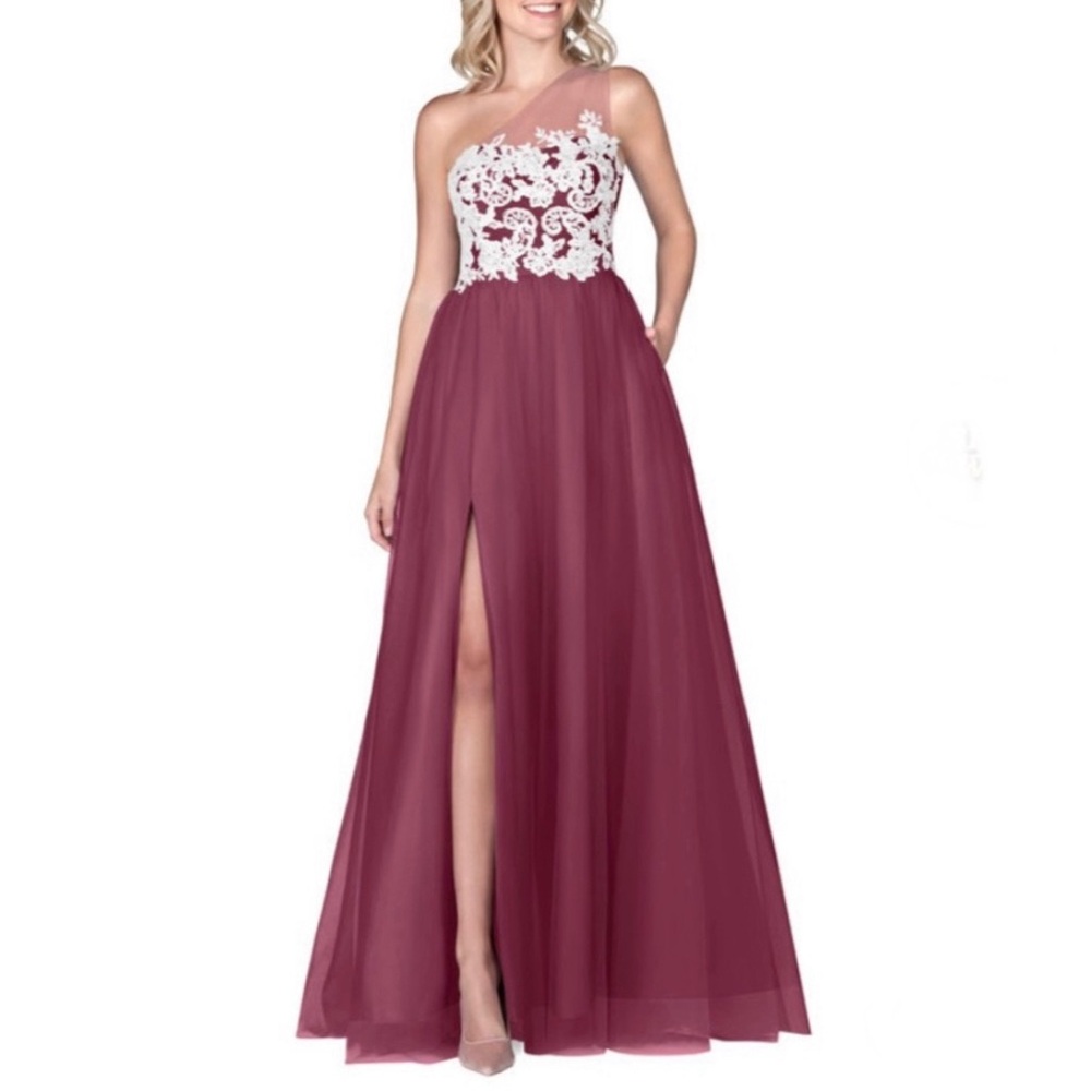 Azazie Bridesmaids Maid of Honor Dress Rust Large